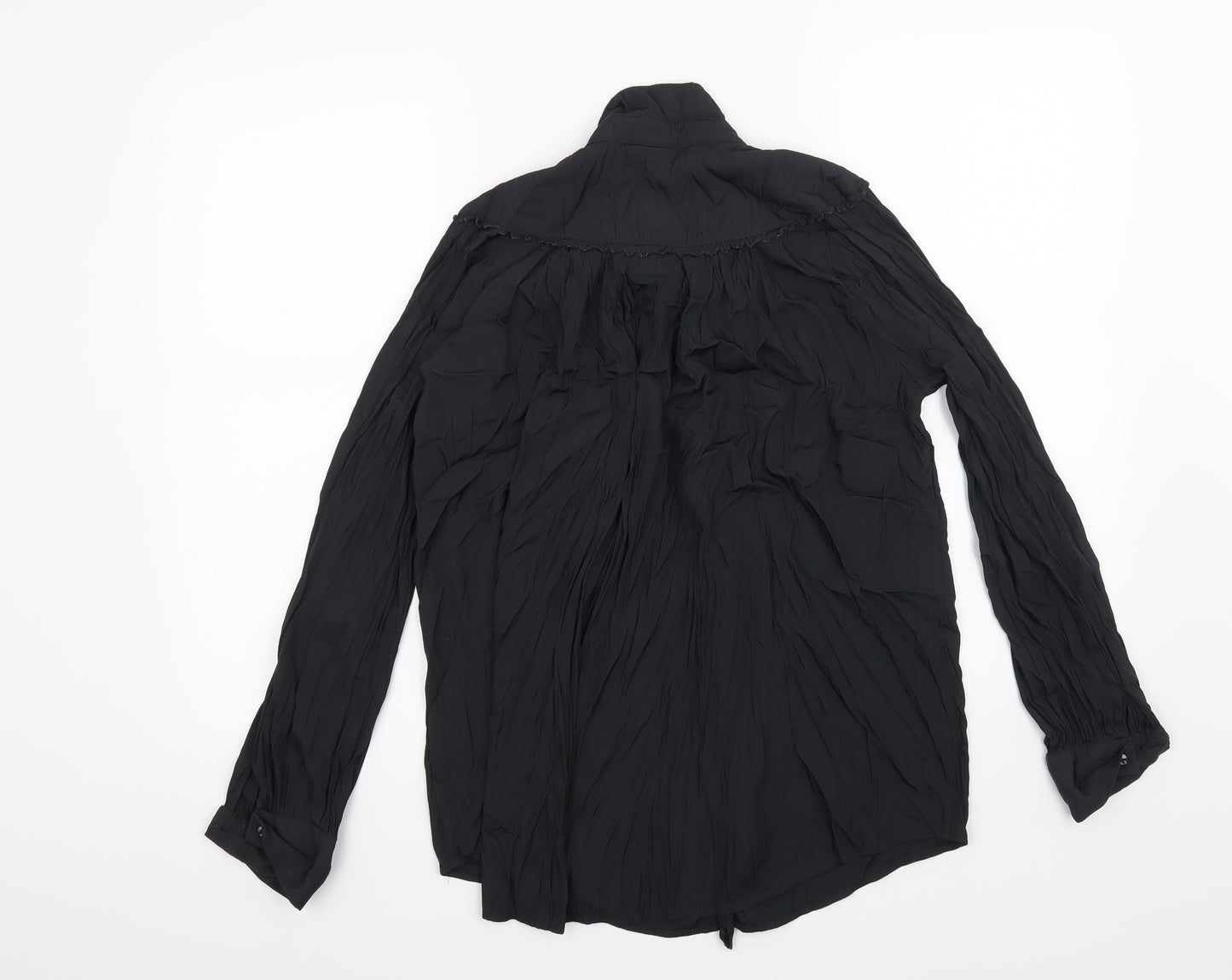 H&M Womens Black   Basic Button-Up Size 6