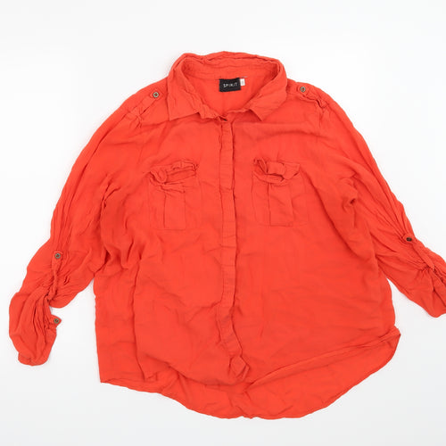 Spirit Womens Red   Basic Blouse Size 20