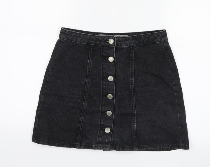 Denim Co. Womens Black Denim Straight & Pencil Skirt Size 8