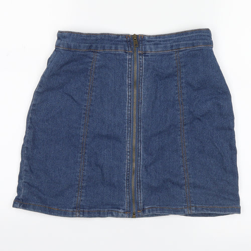 FOREVER 21 Womens Blue  Denim Straight & Pencil Skirt Size M