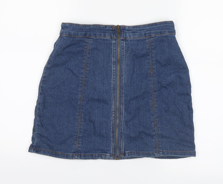 FOREVER 21 Womens Blue Denim Straight & Pencil Skirt Size M