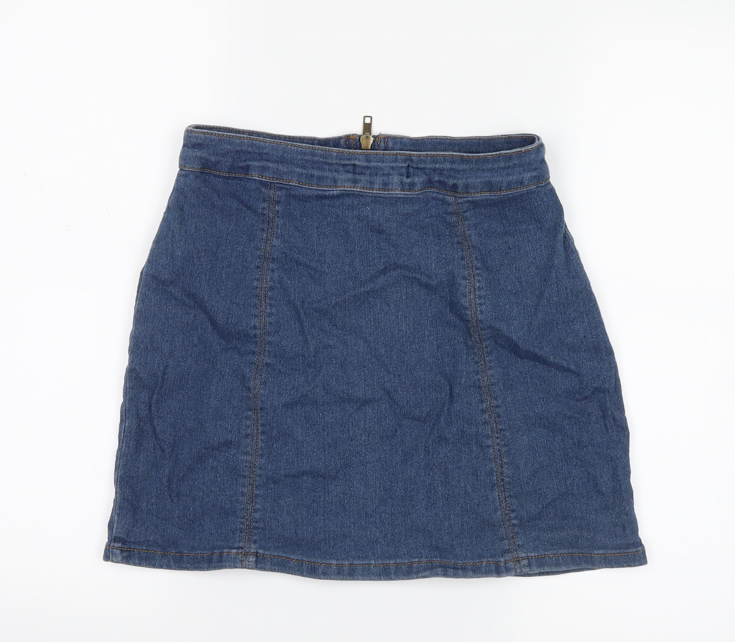 FOREVER 21 Womens Blue  Denim Straight & Pencil Skirt Size M