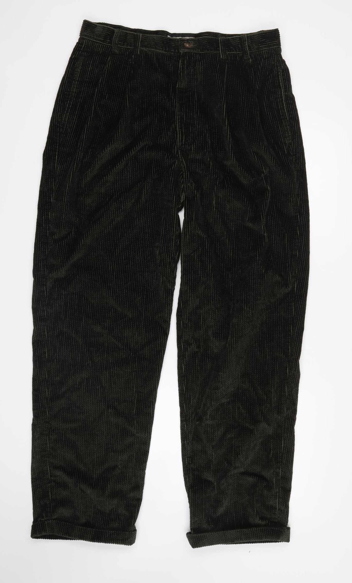 Evolution Mens Green  Velvet Trousers  Size 33 in L30 in