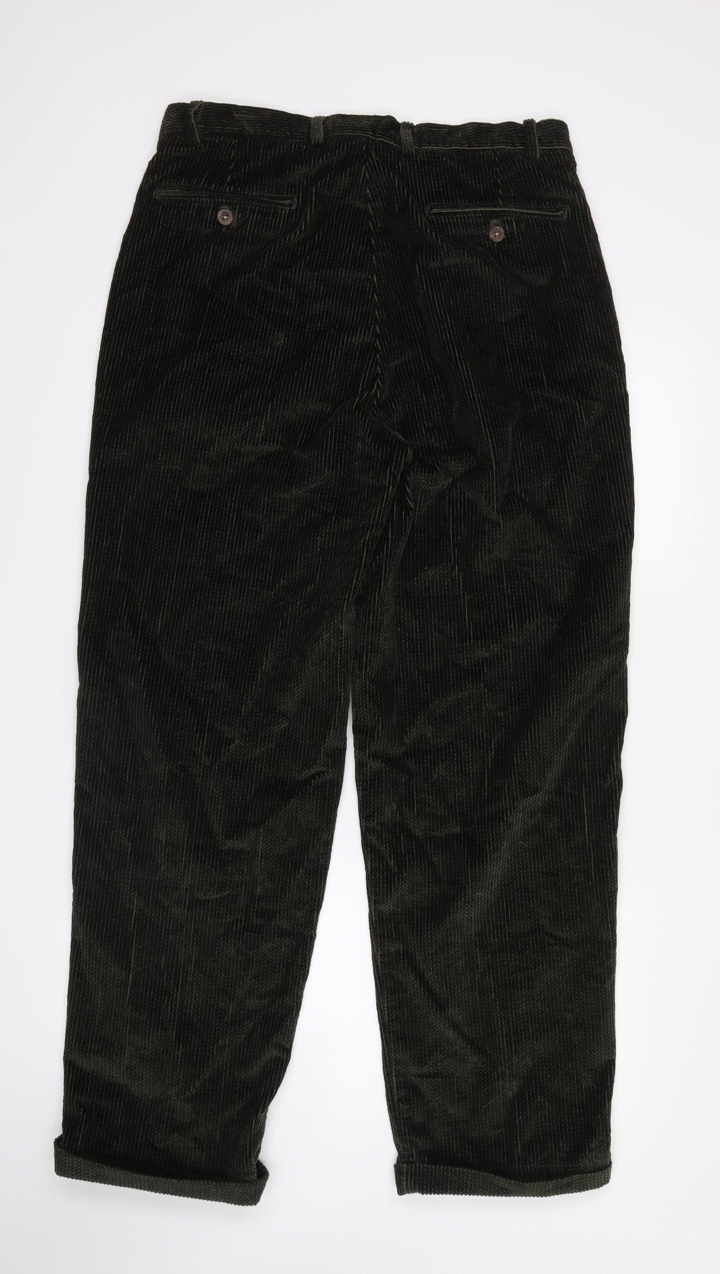 Evolution Mens Green  Velvet Trousers  Size 33 in L30 in