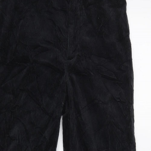 Zara Womens Black  Velvet Trousers  Size 6 L24 in