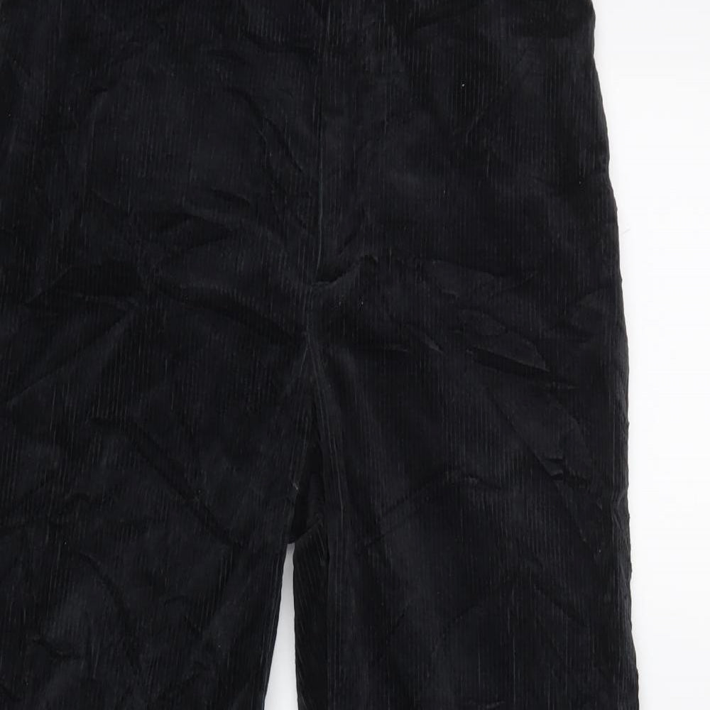 Zara Womens Black  Velvet Trousers  Size 6 L24 in