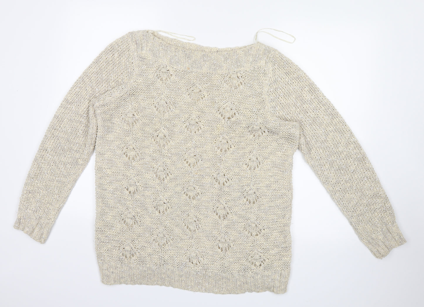 George Womens Ivory  Knit Pullover Jumper Size 14