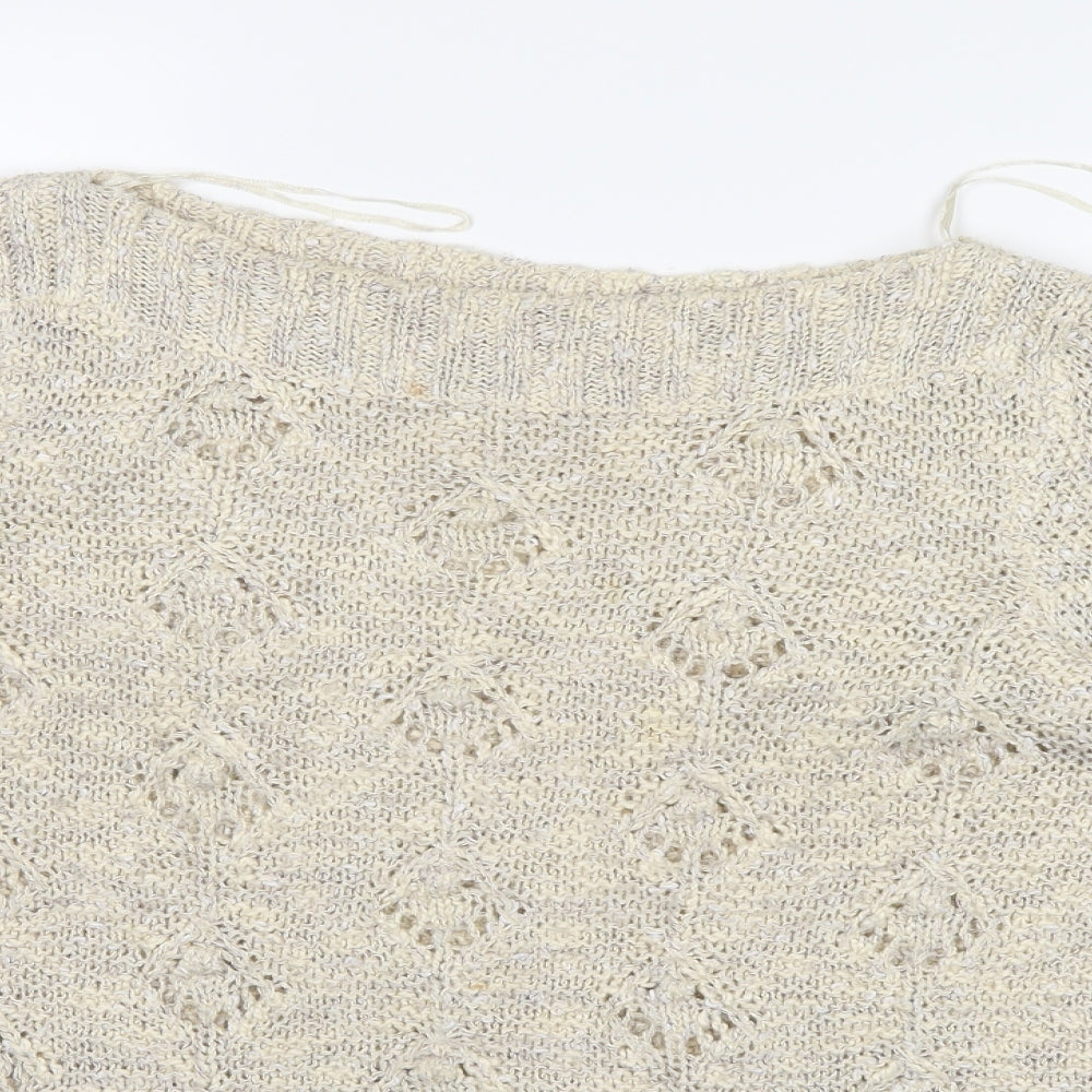 George Womens Ivory  Knit Pullover Jumper Size 14