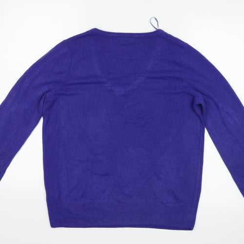 F&F Womens Blue  Knit Pullover Jumper Size 14