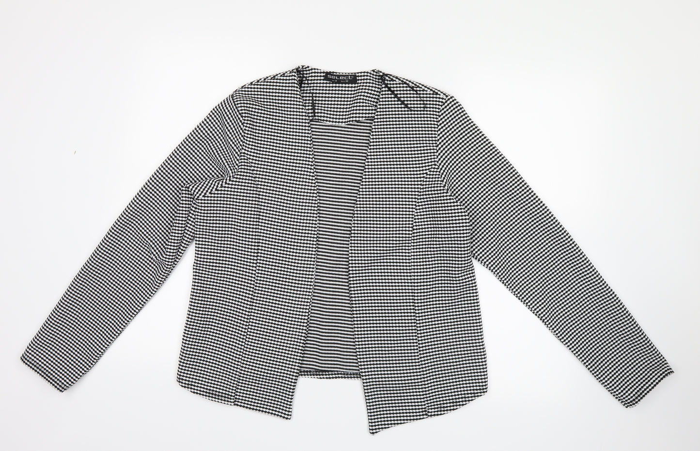 Select Womens White Geometric  Jacket  Size 14