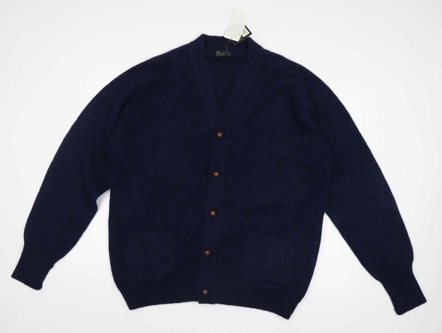 BHS Mens Blue  Knit Cardigan Jumper Size L