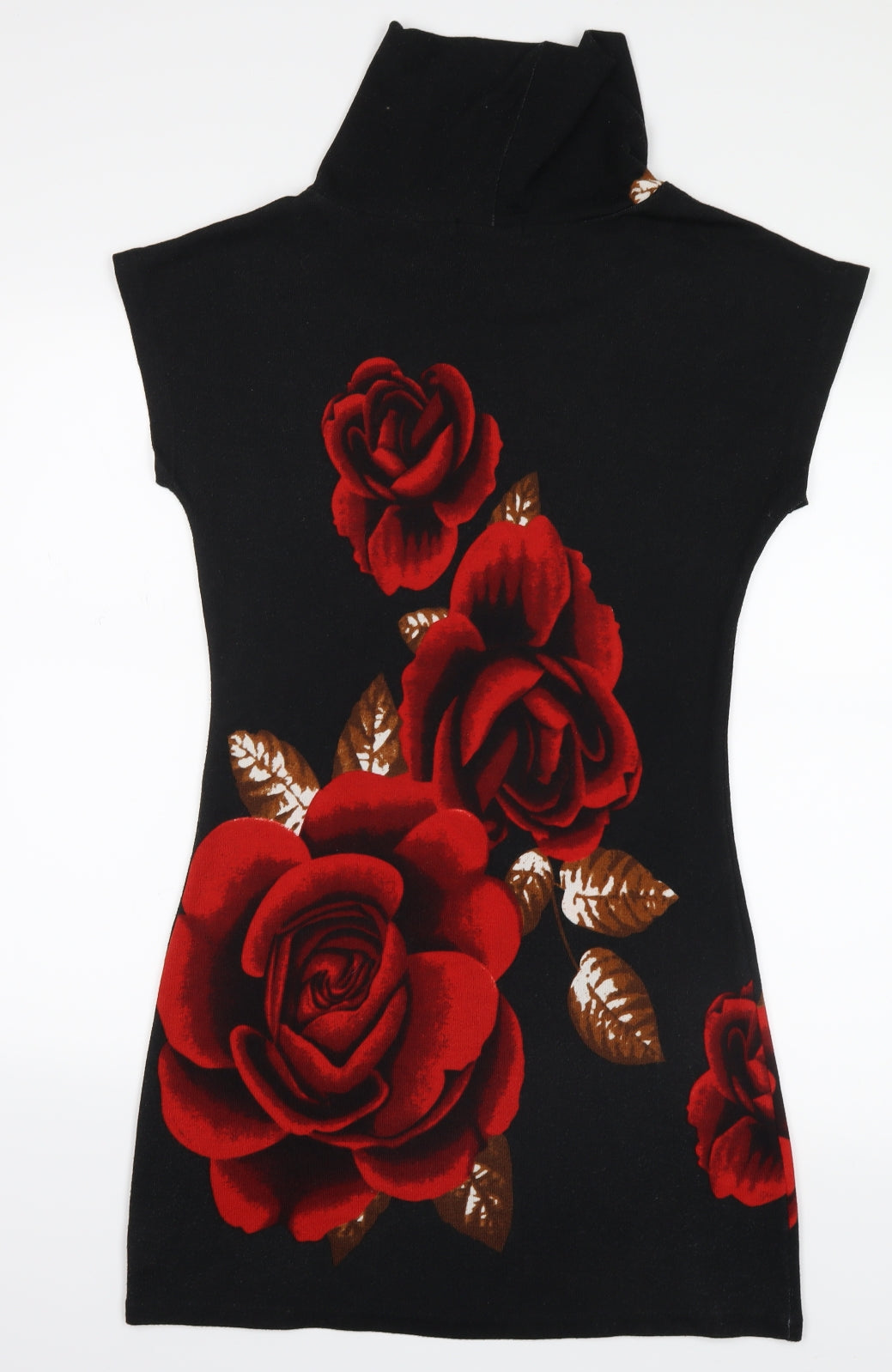 Select Womens Red Floral  Shirt Dress  Size M