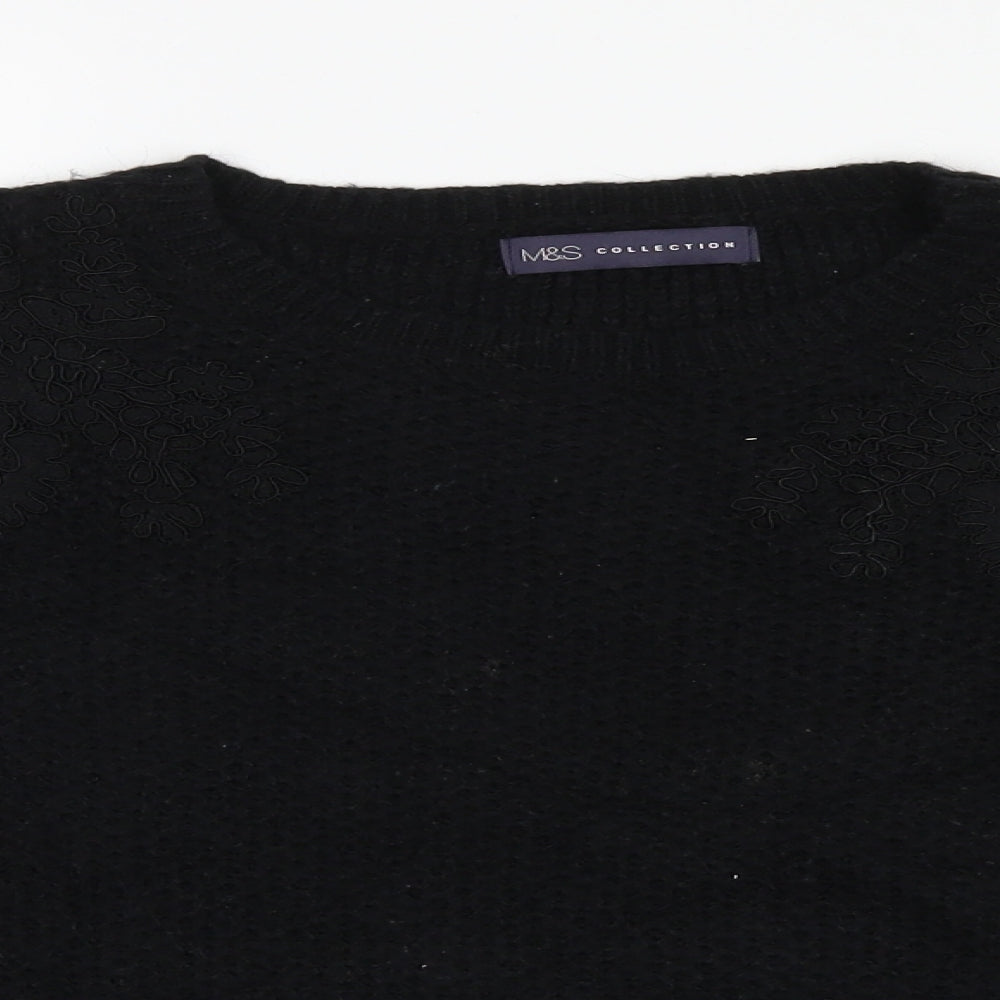 Marks and Spencer Womens Black  Knit Pullover Jumper Size 8