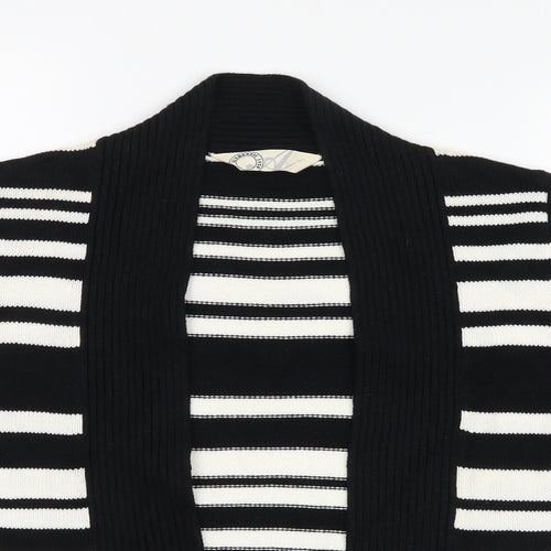 BHS Womens Black Striped Knit Cardigan Jumper Size 14