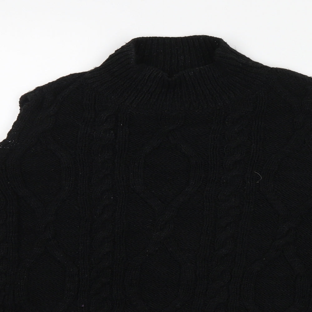 River Island Womens Black  Knit Pullover Jumper Size 12  - Open Shoulders
