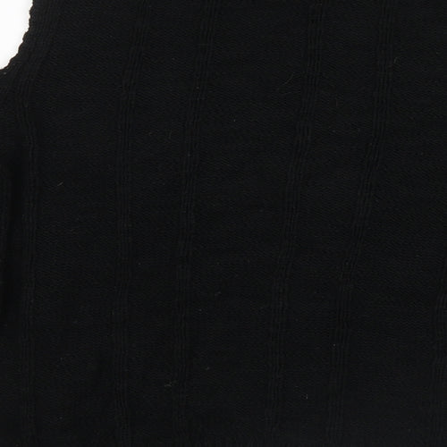 River Island Womens Black  Knit Pullover Jumper Size 12  - Open Shoulders
