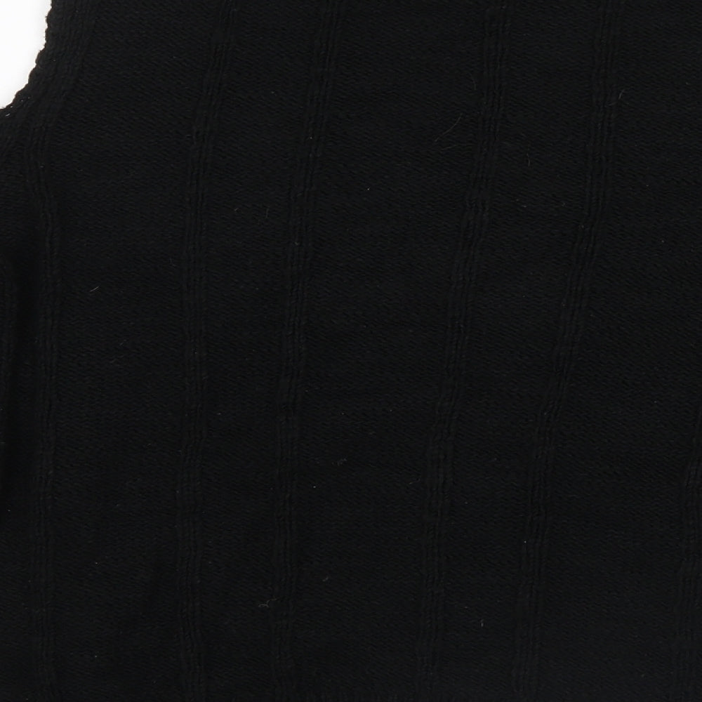 River Island Womens Black  Knit Pullover Jumper Size 12  - Open Shoulders