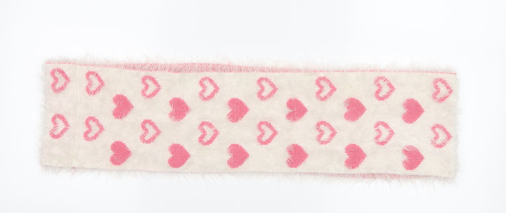 George Girls Pink Geometric Knit Rectangle Scarf Scarves & Wraps One Size - Snood, Hearts