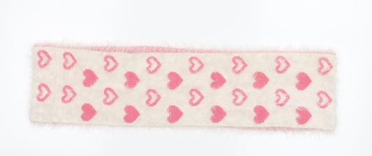 George Girls Pink Geometric Knit Rectangle Scarf Scarves & Wraps One Size  - Snood, Hearts