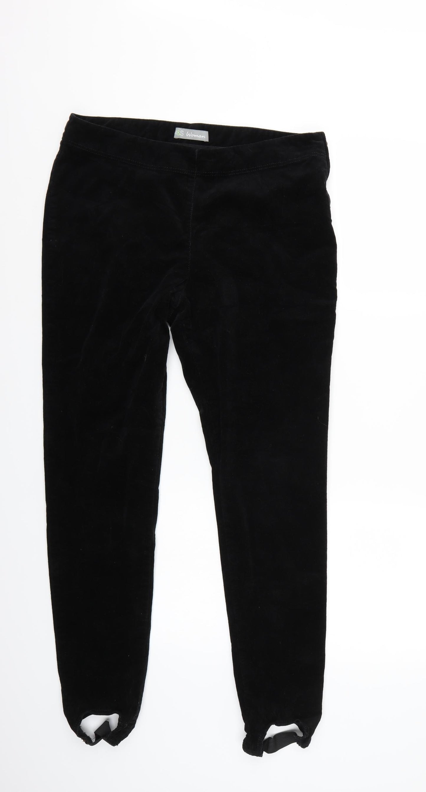 Marks and Spencer Womens Black   Trousers  Size 14 L28 in