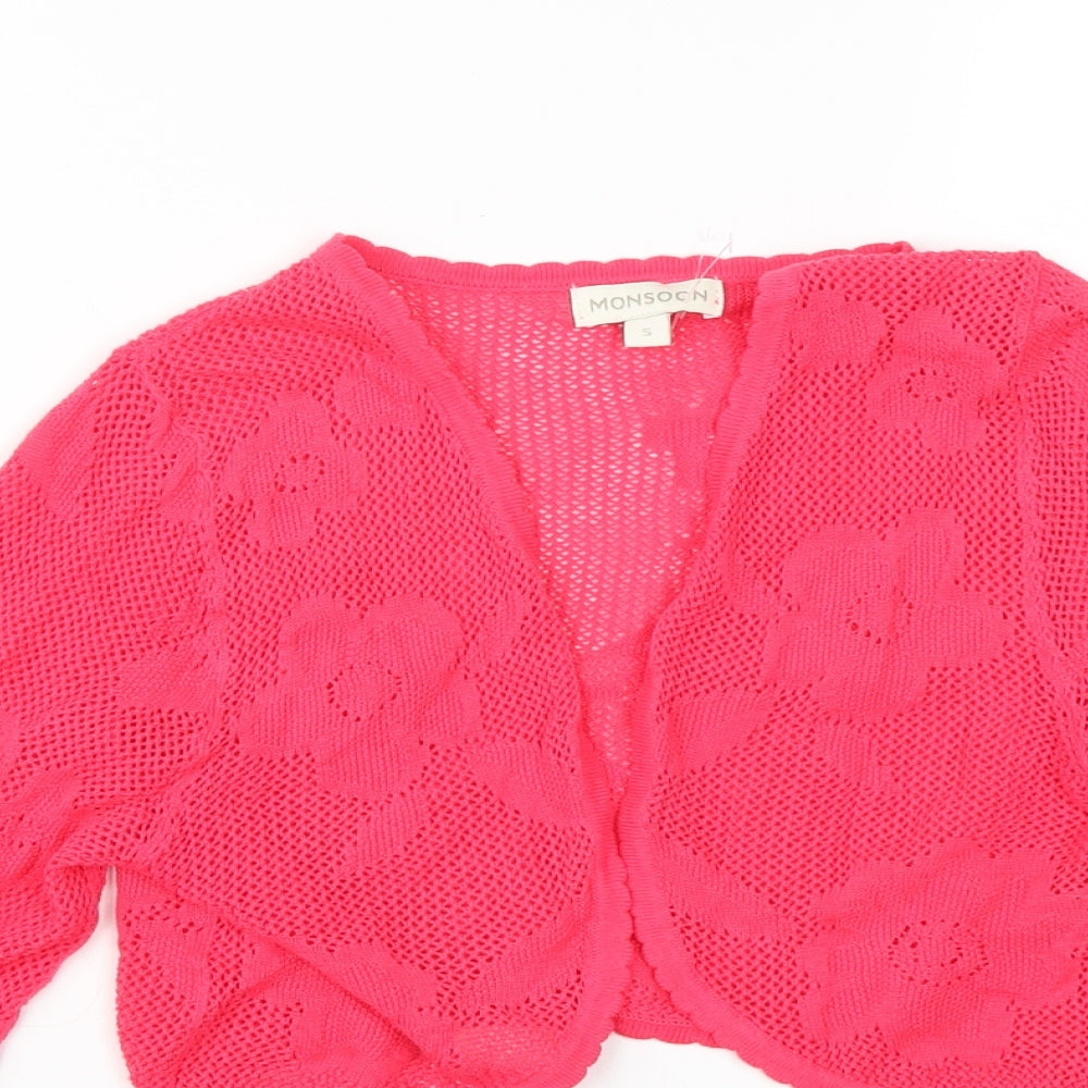 Monsoon Womens Pink   Cardigan Jumper Size S