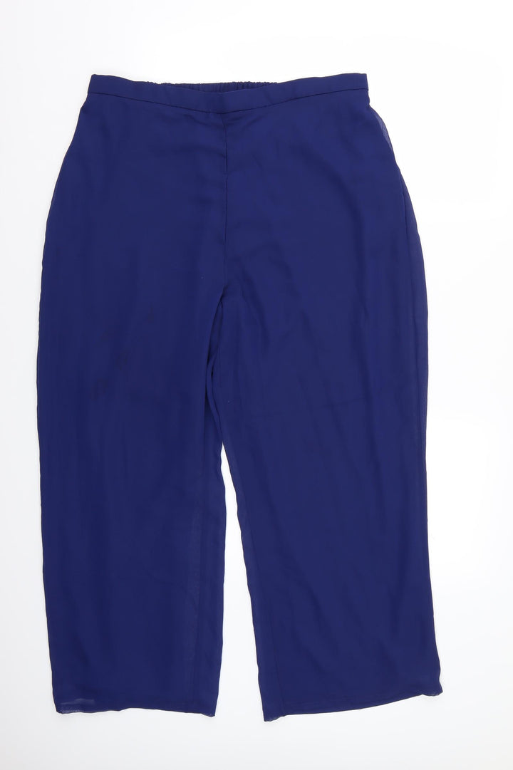 Nightingales Womens Blue Trousers Size 18 L27 in