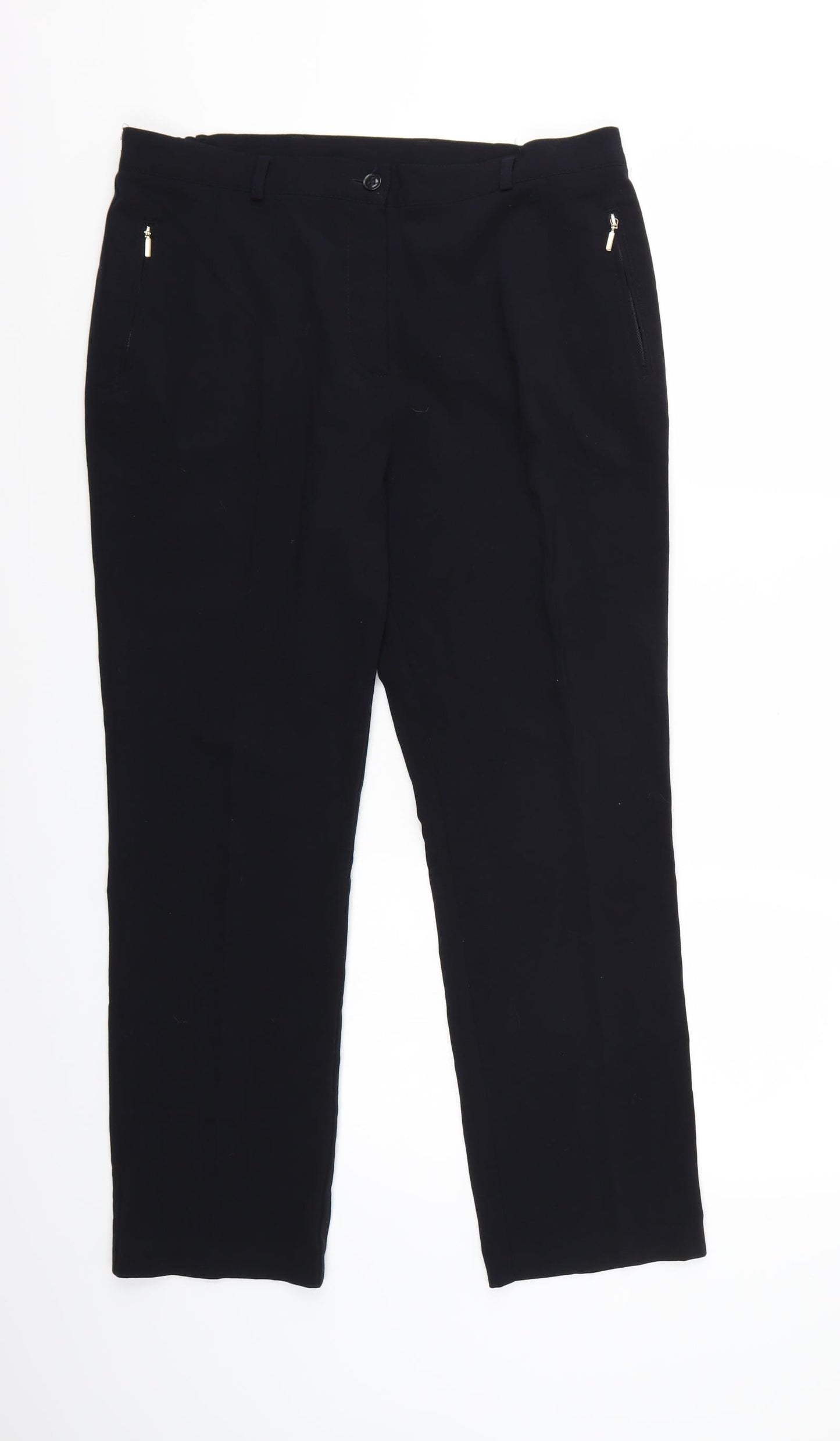 Canda Womens Black   Trousers  Size 16 L27 in