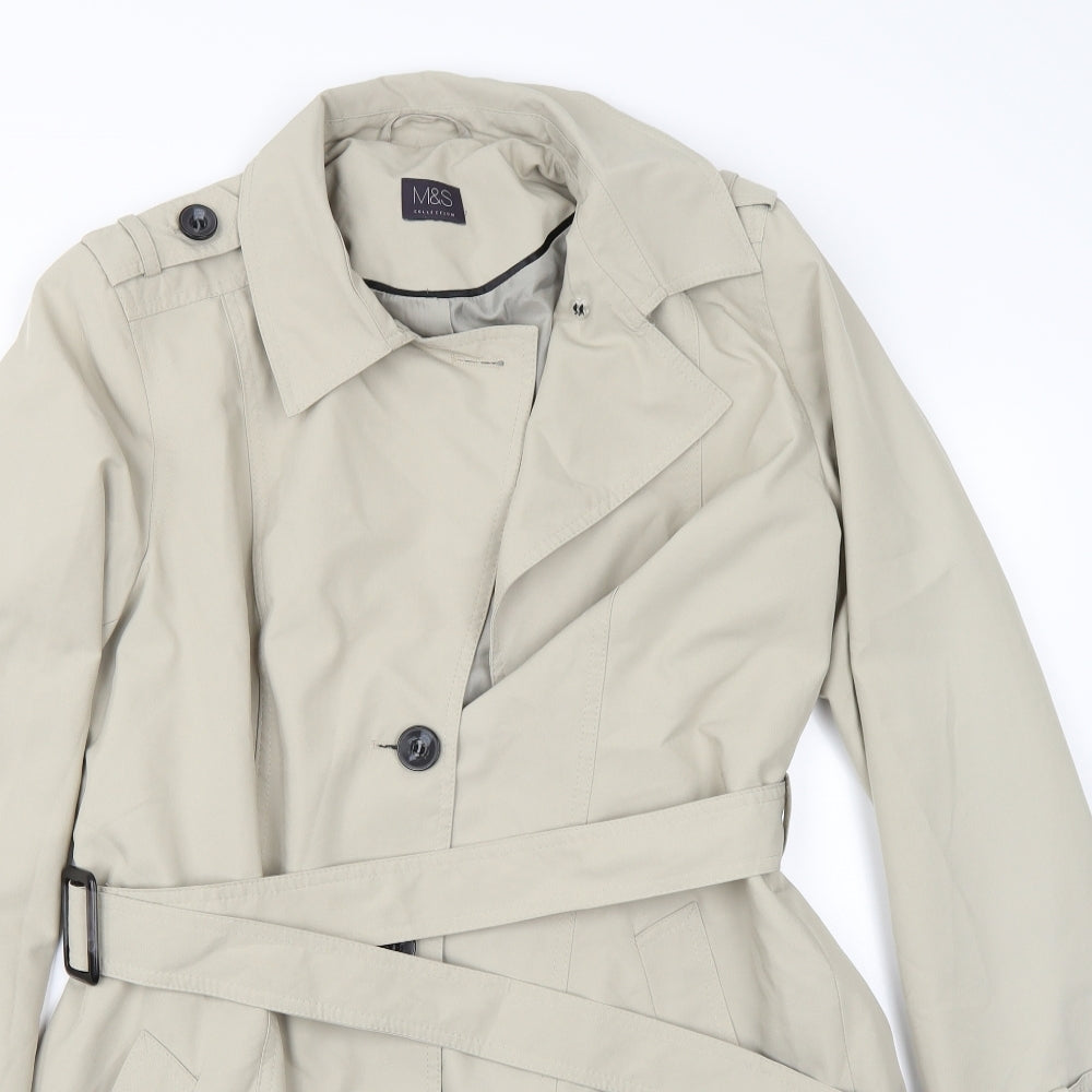 Marks and Spencer Womens Beige   Jacket Coat Size 14