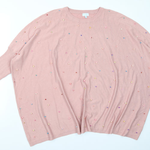 Blue vanilla Womens Pink   Pullover Jumper Size M