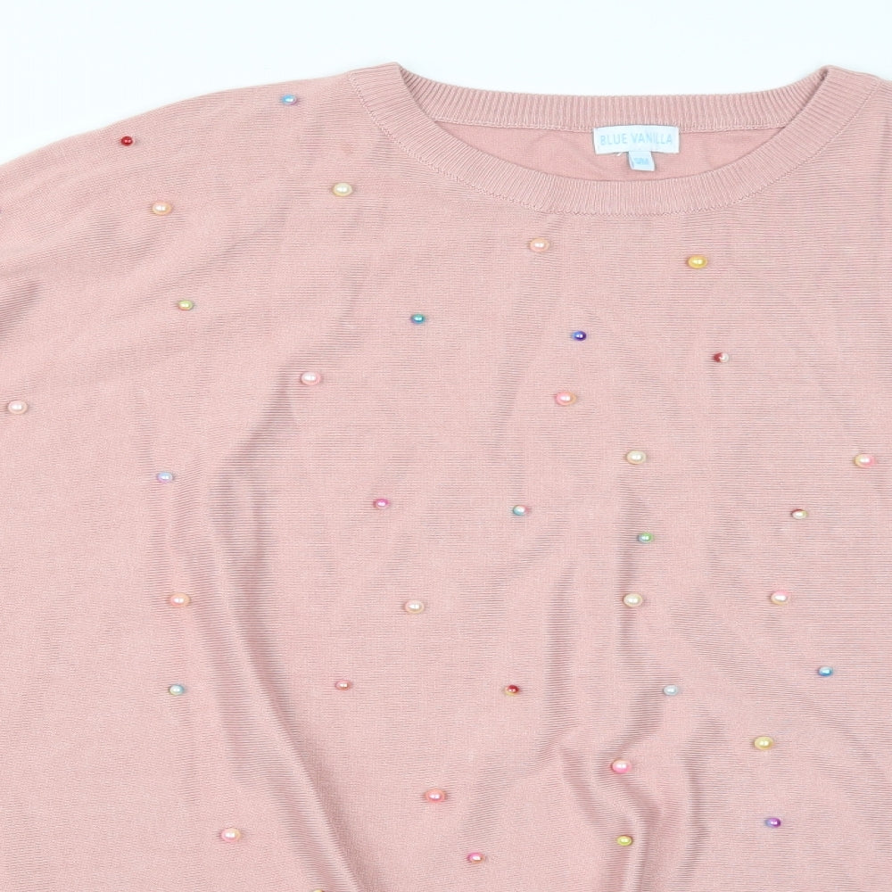 Blue vanilla Womens Pink   Pullover Jumper Size M