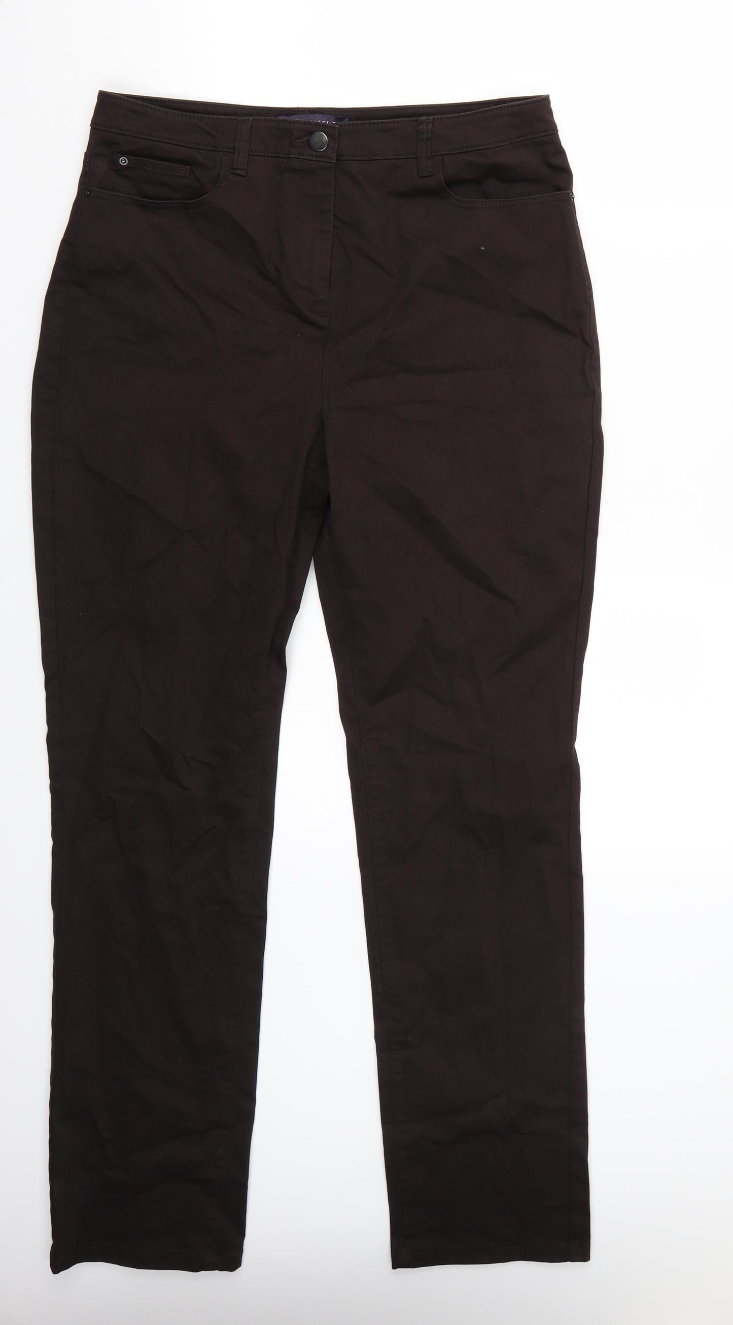 Marks and Spencer Womens Brown   Trousers  Size 14 L31 in