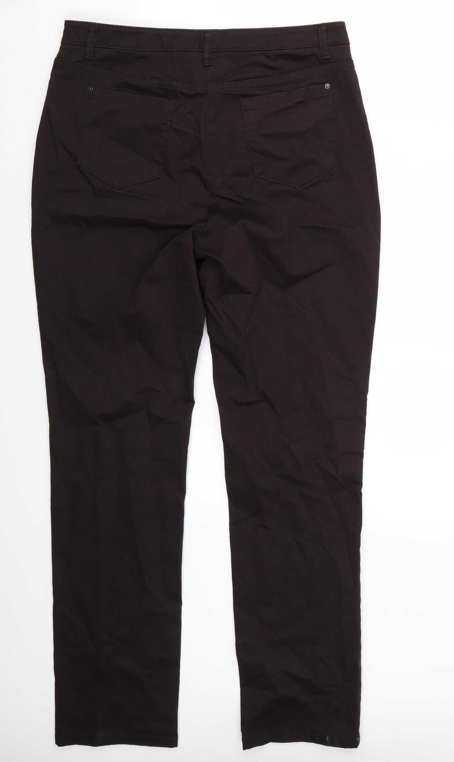 Marks and Spencer Womens Brown   Trousers  Size 14 L31 in