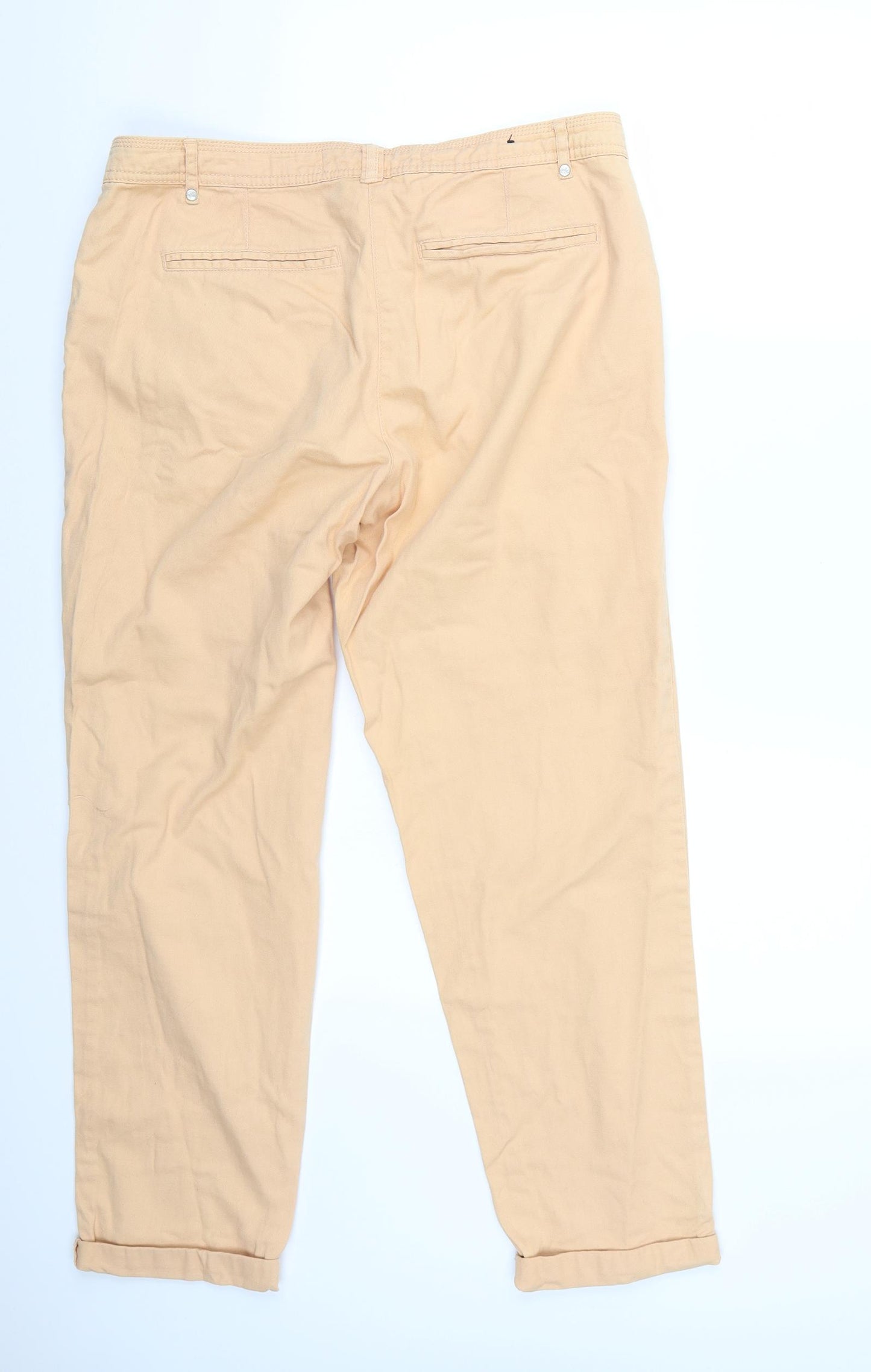 Newlook Womens Orange   Cropped Jeans Size 14 L28 in