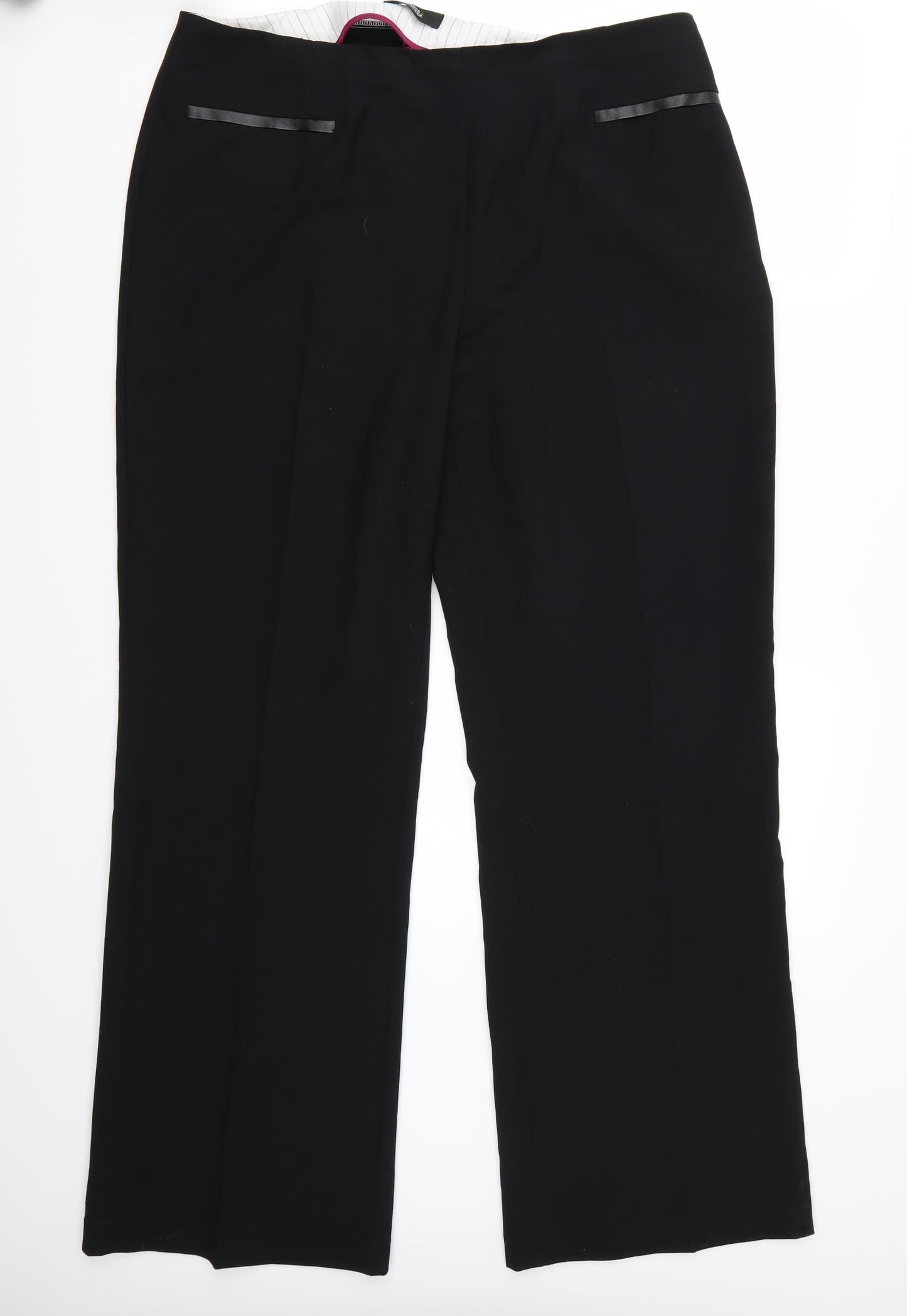 Marks and Spencer Womens Black   Trousers  Size 16 L33 in