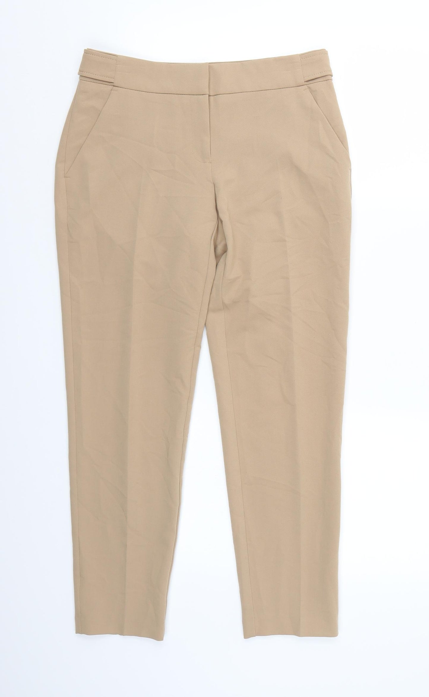 Dorothy Perkins Womens Beige   Cropped Trousers Size 16 L26 in