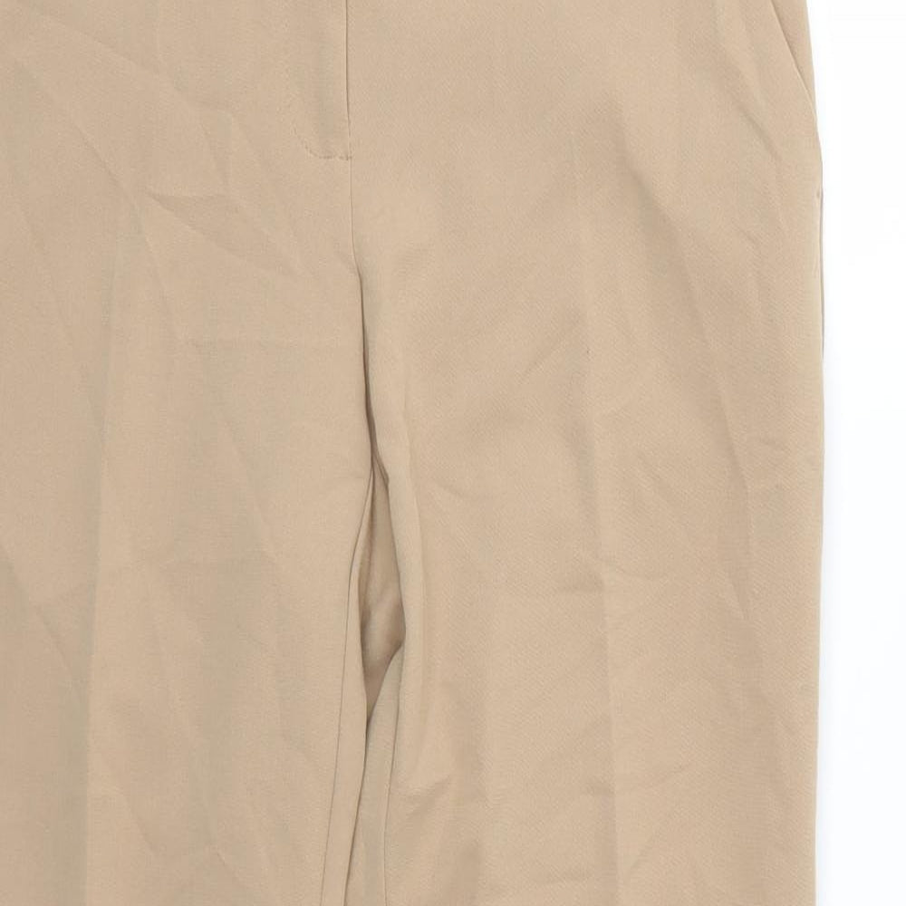 Dorothy Perkins Womens Beige   Cropped Trousers Size 16 L26 in