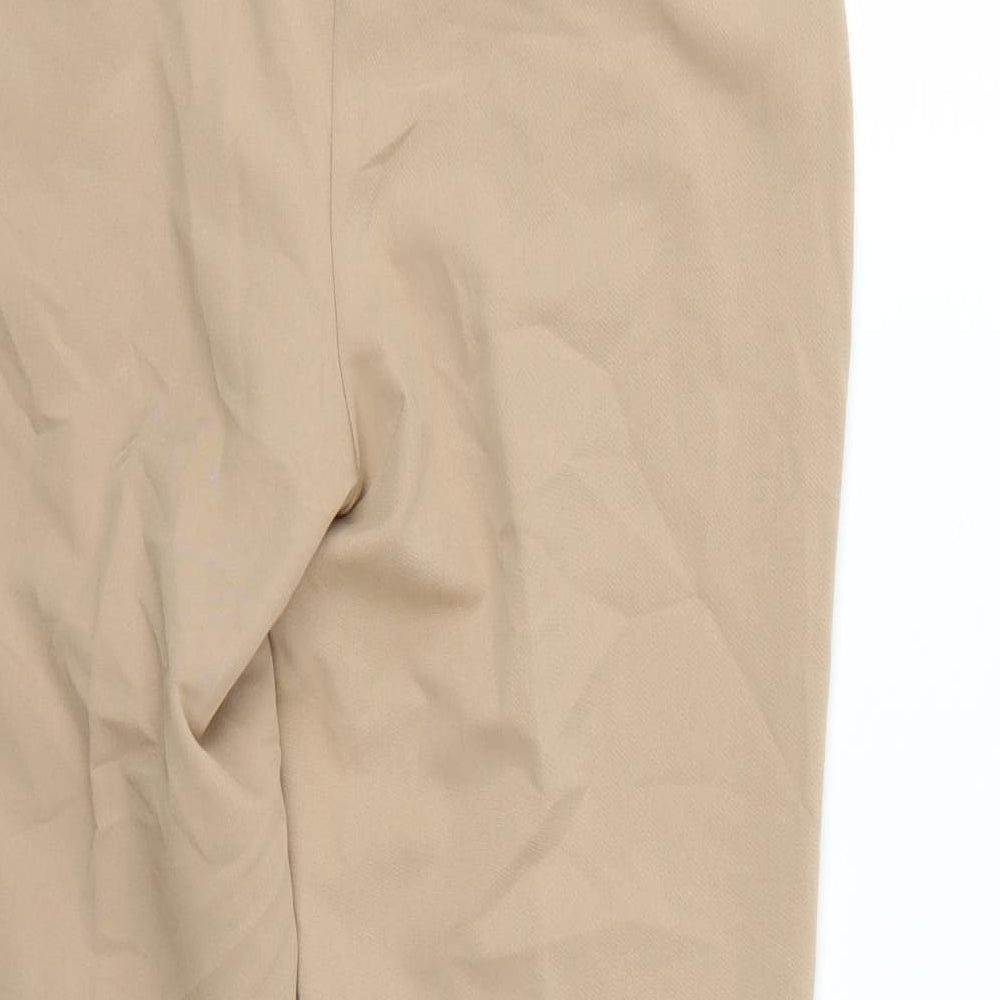Dorothy Perkins Womens Beige   Cropped Trousers Size 16 L26 in