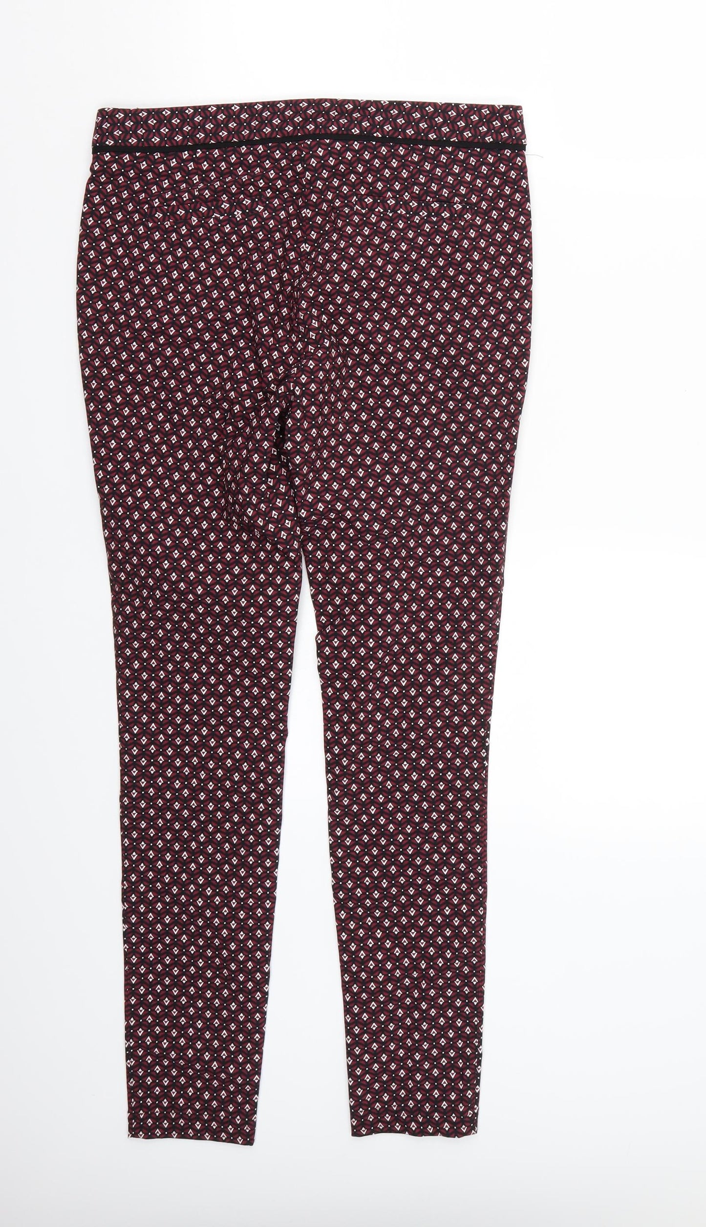 Dorothy Perkins Womens Purple   Cropped Trousers Size 8 L26 in