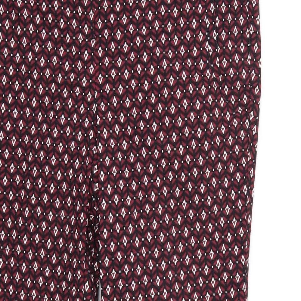 Dorothy Perkins Womens Purple   Cropped Trousers Size 8 L26 in