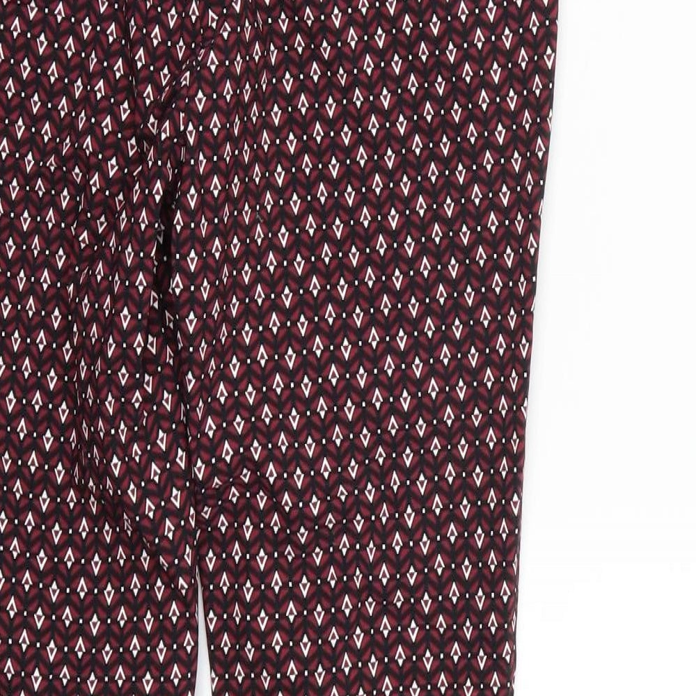 Dorothy Perkins Womens Purple   Cropped Trousers Size 8 L26 in