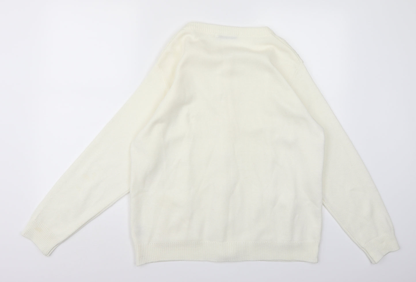 Goldleaf Womens White   Cardigan Jumper Size M
