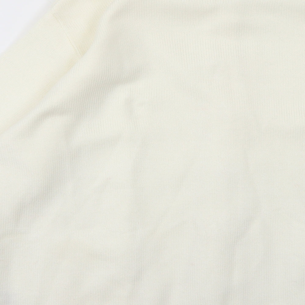 Goldleaf Womens White   Cardigan Jumper Size M