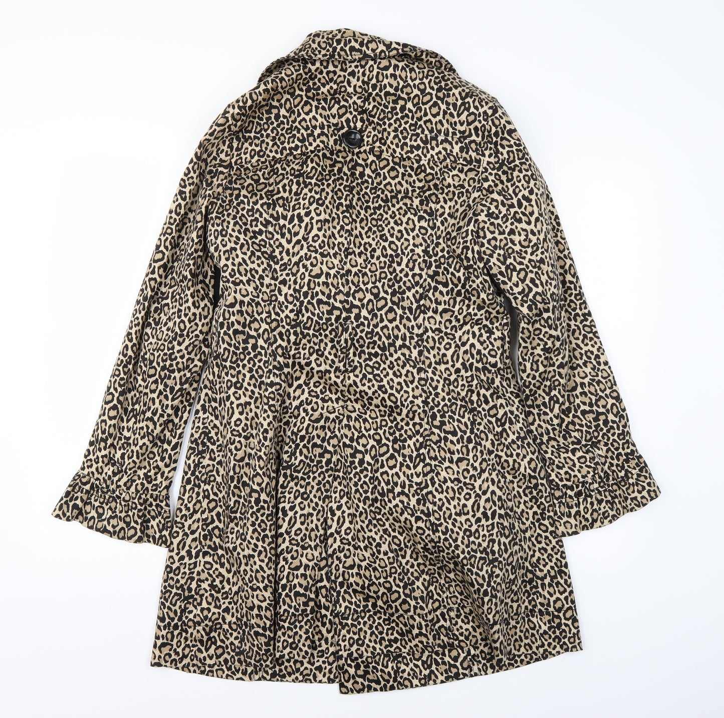Newlook Womens Brown Animal Print  Jacket Coat Size 12