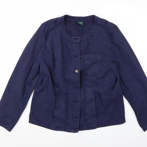 Amber Womens Blue   Jacket Coat Size 14