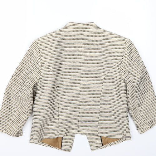 H&M Womens Beige   Jacket Blazer Size 12