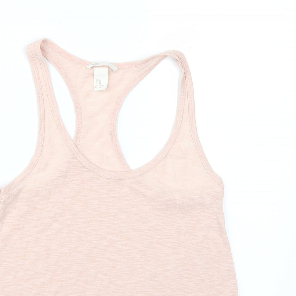 H&M Womens Pink   Basic T-Shirt Size XS