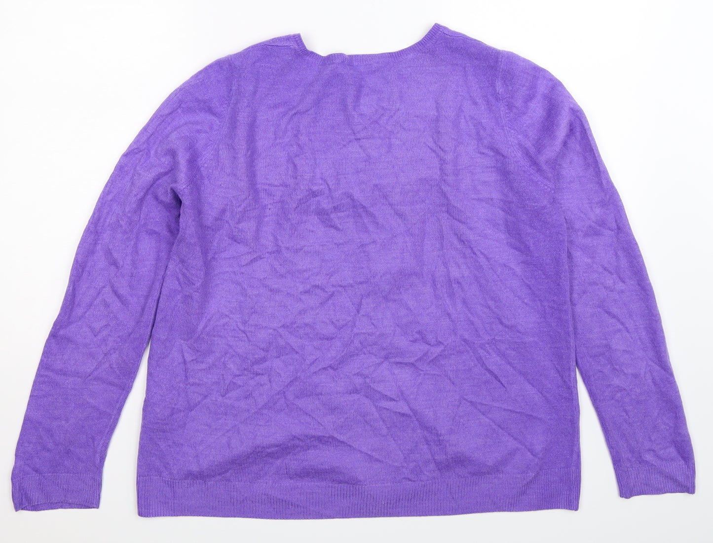 BHS Womens Purple  Knit Cardigan Jumper Size 12