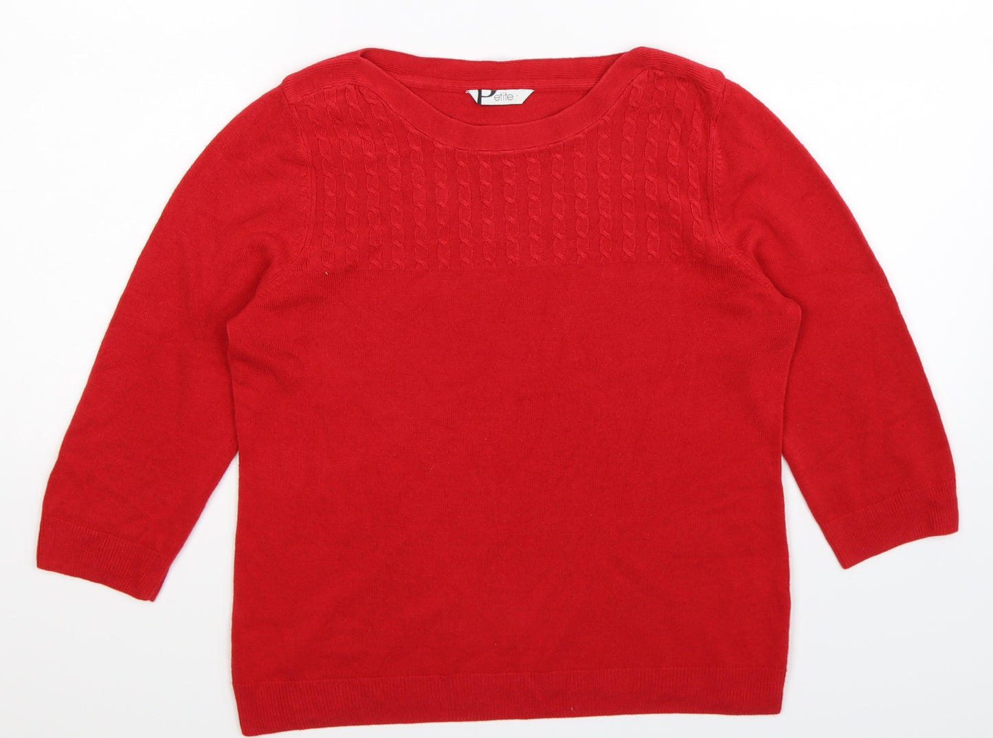 BHS Womens Red  Knit Pullover Jumper Size 12