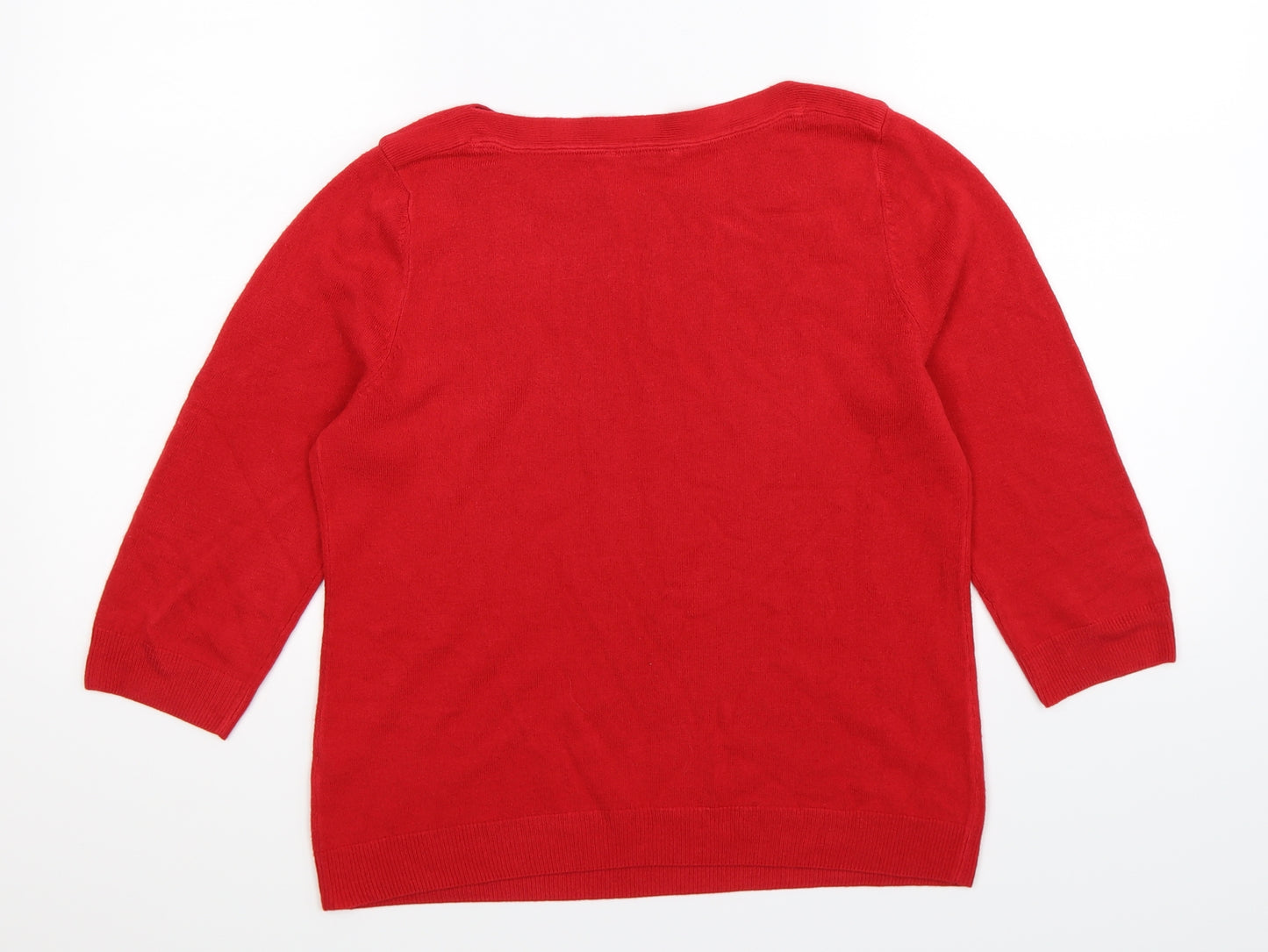 BHS Womens Red  Knit Pullover Jumper Size 12