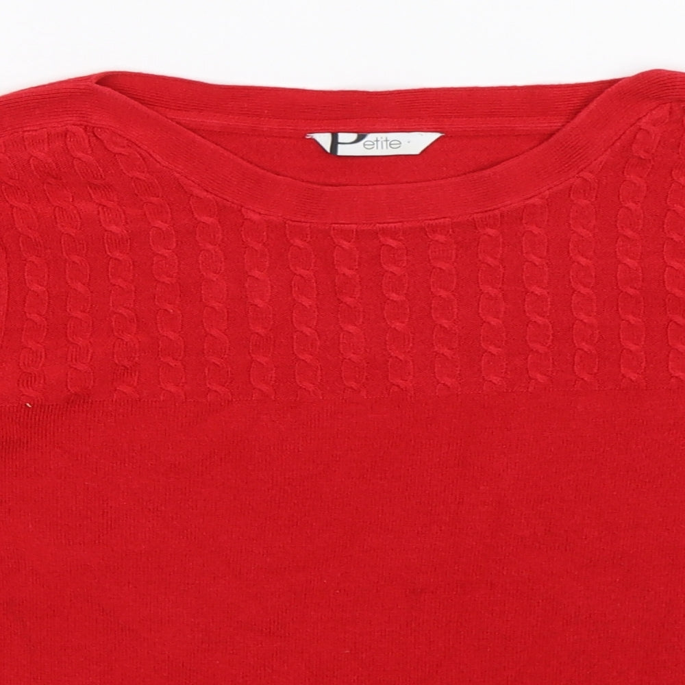 BHS Womens Red  Knit Pullover Jumper Size 12
